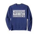 Mississippi Barbecue Sauce White Text Logo Retro USA BBQ Sweatshirt