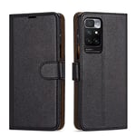 Case Collection pour Coque Xiaomi Redmi 10 - Etui en Cuir avec Fentes Cartes [Blocage RFID] Antichoc [Béquille] Housse Protection pour Coque Redmi 10