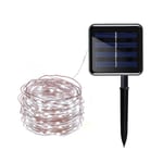 Utomhus solcellslingor, 33 fot 100 LED solcellslampor Cold White