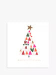 Caroline Gardner Merry Christmas Geo-Shapes Tree Charity Card, Pack of 8