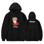 EDMKO Sweats À Capuche 3D Impression Jujutsu Kaisen Cosplay Vêtements Yuji Itadori Pull Pullover avec Poche Kangourou Homme Femme Cool Hoodies,M