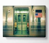 Subway Train Canvas Print Wall Art - Small 14 x 20 Inches