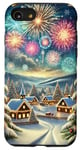 Coque pour iPhone SE (2020) / 7 / 8 Feu d'artifice d'hiver la neige, conception de Noël festif