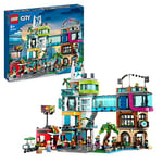 LEGO City: City Centre Set, Model Building Kit with Reconfigurable Modular Rooms including Toy Shops, Barber, Vlogger Studio, Hotel and Rooftop Disco with 14 Minifigures, Gif for Boys & Girls 60380