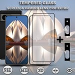 2-Pack GOOGLE PIXEL 8A Skärmskydd & 2-Pack linsskydd - Härdat Glas 9H - Super kvalitet 3D