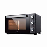 Lacor - 69347 - Four de table électrique, Petit four de cuisine, convection avec boîtier en acier, Température: 70ºC-230ºC, 54x34,5x41 cm, Capacité: 35 L, Noir