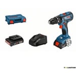 Perceuse-visseuse a percussion Bosch Professional gsb 18V-28 + 2 batteries 2,0Ah + chargeur gal 18V-20 + L-Case - 06019H400B