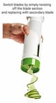 Zyliss Hand Held Vegetable Spiralizer Slicer White Green Vegetable Salad Cutter