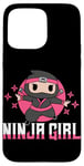 Coque pour iPhone 15 Pro Max Ninja Girl Fierce Warrior Design