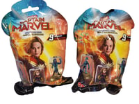 New Set Of 2 Domez Marvel Captain Marvel Collectible Mini Dome Figures Series 1