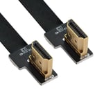 Cy Hdmi Type A Vers Hdmi Type A Câble Adaptateur Cyfpv Double Hdmi Type A Mâle Vers Mâle Hdtv Fpc Câble Plat Pour Fpv Hdtv Multicopter Photographie Aérienne 90 Degrés À Angle Droit