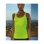 Tri Dri Women's TriDri® "Lazer cut" Spaghetti Strap Vest - Lightning Yellow / L