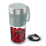 Moulinex Lightmix, Blender portable, Sans fil, 300ml, Puissant, Rechargeable, Eucalyptus LM1C0410