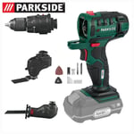 Parkside 20V Cordless 3in1 Multi Function Combi Tool Drill Sabre Saw Sander. New