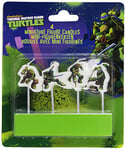 Amscan - 552485-4 Bougies avec Mini Figurine Tortues Ninja