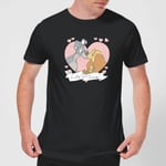 Disney Lady And The Tramp Love Men's T-Shirt - Black - 4XL
