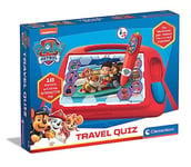 CLEMENTONI Sapientino Travel Quiz Paw Patrol-Jeu éducatif électronique, Stylo interactif, Enfants 4 Ans+ (Version en Italien), Made in Italy, Multicolore, 16335