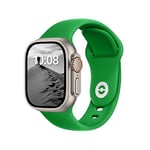 DONEGANI SB Bracelet Sport pour Apple Watch Band Ultra 2 49mm, Series 10 46mm, 9 8 7 45mm 41mm, SE 6 5 4 44mm 40mm, 3 2 1 42mm 38mm Femme Homme Silicone, Vert de Noël