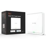 Tenda SS3 Interrupteur d'éclairage Intelligent, Interrupteur d'éclairage Wi-FI 2,4 GHz, Gradateur mural, Compatible avec Alexa et Google Home, Télécommande et Minuterie, Nécessite un fil Neutre,1 Pack