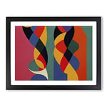 The Awesome Modern Abstract Art H1022 Framed Print for Living Room Bedroom Home Office Décor, Wall Art Picture Ready to Hang, Black A3 Frame (46 x 34 cm)