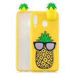 Samsung Cute 3D Galaxy A40 kuoret - Ananas ja Aurinkolasit Monivärinen