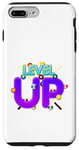 Coque pour iPhone 7 Plus/8 Plus Gamer Level Up Jeu vidéo amateur de jeux vidéo rétro