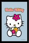 Empire Merchandising 537973 Miroir avec Cadre Plastique Effet Bois et Hello Kitty Bouquet 20 x 30 cm