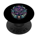 Chemise chat du Cheshire Alice au pays des merveilles PopSockets PopGrip Interchangeable