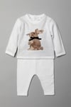 Rock A Bye Baby True Knit Rabbit Jumper and Leggings Set - Cream - Size 3-6M