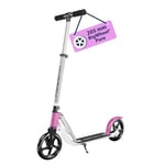 HUDORA BigWheel Scooter Pure - Trottinette stable en aluminium avec béquille - Réglable en hauteur et pliable pour jusqu'à 100kg - Jeunes et adultes