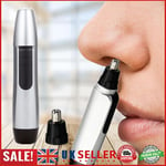 Electric Nose Ear Hair Trimmer Men Women Shaving Hair Remove Razor (Silver)