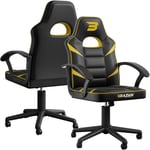 BraZen Valor Mid Back PC Gaming Chair - Yellow