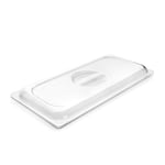 Lacor - 66908P - Couvercle à Glace en Polycarbonate, Résistant, Poignée Centrale, Lavable au Lave-vaisselle, Empilable, Compatible avec les Seaux, Qualité, Hauteur 2 cm, Dimensions 36x16.5 cm