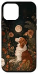 Coque pour iPhone 12 mini Nova Scotia Toller Moon Flowers Cottagecore Chien Maman