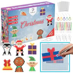 La Manuli Perles à Repasser de Noël - Kit Bricolage Enfant 4500 Pièces, 5mm Fusible Perles avec Plaques et Accessoires pour Créer des Décorations de Sapin - Cadeau DIY Anniversaire et Noël