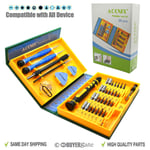 38 in 1 Premium Screwdriver Set Repair Tool Kit Fix iPhone Laptop Macbook PSP UK