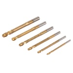 6 Pcs Spiral Saw Drill Bit 3 To 8mm HSS Serrated Side Cutting Drill Bits For Woo