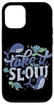 Coque pour iPhone 12/12 Pro Take it Slow Ocean Affirmation de soi Animaux marins Tortue Baleine