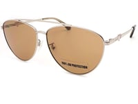 Guess Women's Sunglasses Silver Grey Tortoise with Brown CAT.2 Lenses GU7758 10E