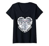 Womens Polar Bears Are My Valentine Cute Polar Bear Valentines Day V-Neck T-Shirt