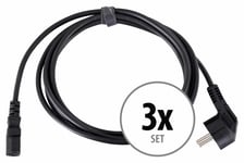 3x Cable Alimentation Schuko Secteur PC Ecran Fax Scan IEC C-13 longeur 3m SET