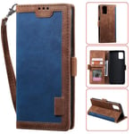 Yhteensopiva Xiaomi Mi 10t/ 10t Pro 5g Retro Case Premium Pu -nahkakuoren kanssa korttipidikkeen rannehihnalla