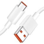 Câble USB C Charge Rapide pour Redmi Note 10 Pro Câble USB Type C 6A Charge Turbo pour Xiaomi 14T/13T/12X/12T/11T Pro/11 Lite/Redmi Note 13/12/11/14C/POCO X6/M6 Pro/POCO F3/F5/Mi Pad 6/5 (1m)(Q467)