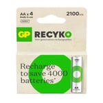 GP 2100 ReCyko Uppladdningsbart AA | HR06 Ni-Mh batteri 4-pack