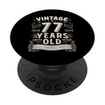 Vintage Legend 77 Years Old Limited Edition Men Women Bday PopSockets PopGrip Adhésif