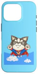 Coque pour iPhone 16 Pro chihuahua super-héros mignon chien chiot animal de compagnie drôle animal art illustration