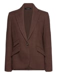 Lauren Ralph Lauren Cotton-Blend Oxford Blazer Brun