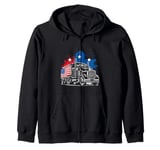 American Truck Driver Zip Hoodie