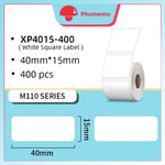 Phomemo-Papier attro auto-adhésif pour imprimante d'étiquettes,papier thermique multi-usages,identification étanche,M220,M110,M200 - Type White Square 40x15mm