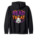 Read Or Treat Halloween Book Reading Lover Halloween Costume Zip Hoodie